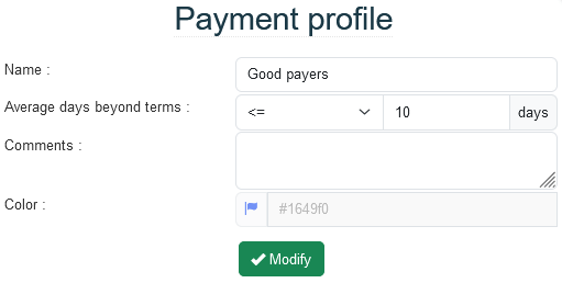 Create a paymnt profile