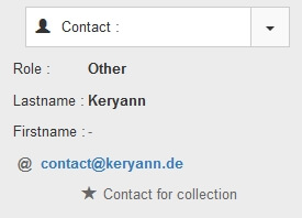 Collection contact